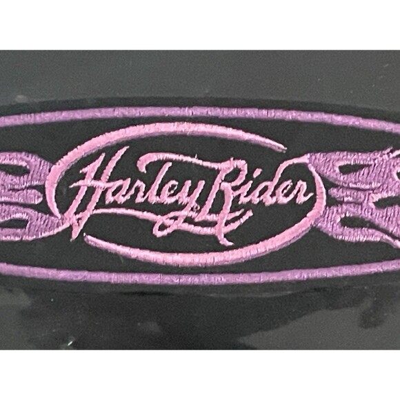 Harley Davidson Harley Diva Ladies Harley Rider Flames Sew On Patch Pink & Black - Picture 4 of 5